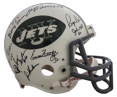 1969 New York Jets Team Signed Helmet (Steiner)